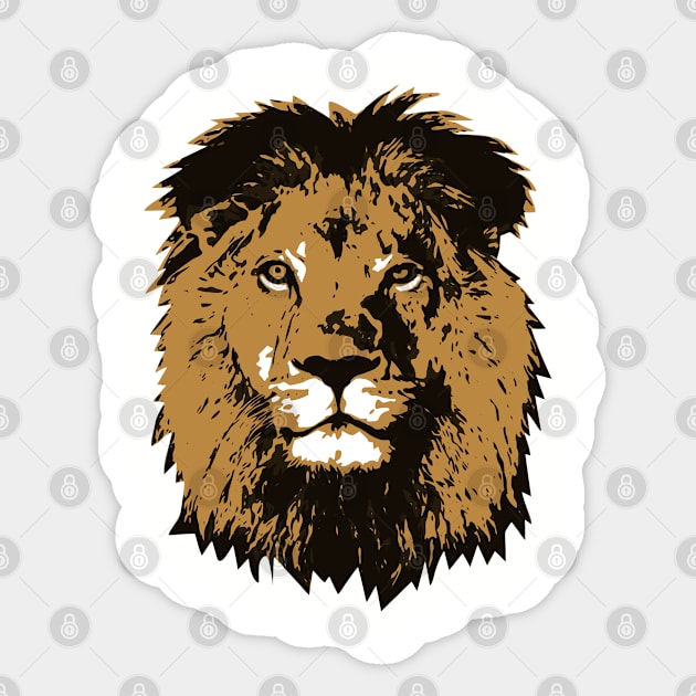 Lion Sticker by Florin Tenica